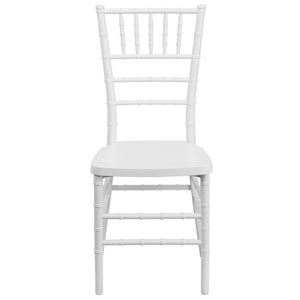 English Elm HERCULES Premium Stacking Chiavari Chair - Elegant Resin Seating for Weddings, Events & Rentals White LE-WHITE-GG