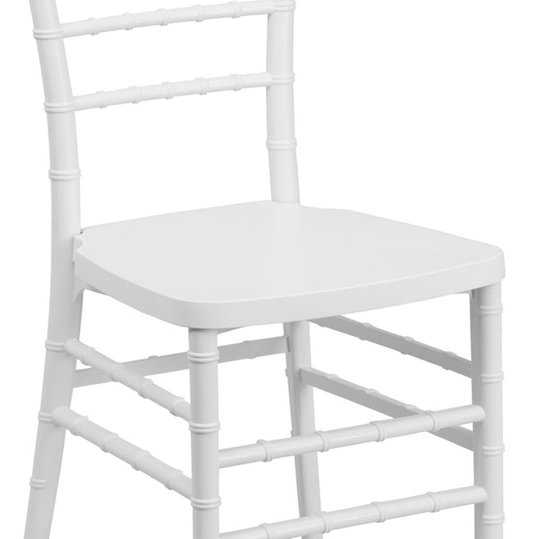 English Elm HERCULES Premium Stacking Chiavari Chair - Elegant Resin Seating for Weddings, Events & Rentals White LE-WHITE-GG