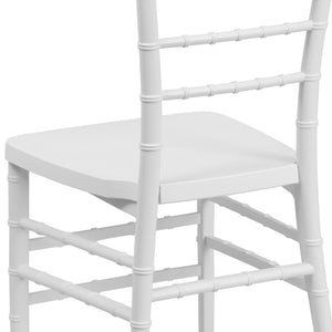 English Elm HERCULES Premium Stacking Chiavari Chair - Elegant Resin Seating for Weddings, Events & Rentals White LE-WHITE-GG