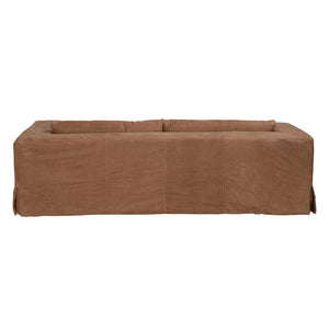 Noir Plato Sofa: Luxurious Orris Brown Leather with Modern Design, Perfect for Stylish Living Spaces! LEA-AS001BR