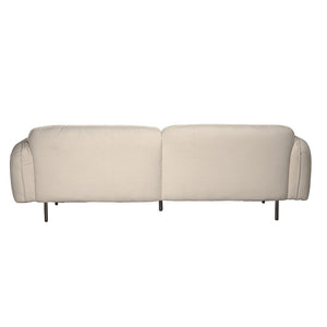 Noir Franklin Sofa - Chic Off-White Chenille Upholstery with Iron Grey Base for Modern Living Spaces LEA-AS002FB