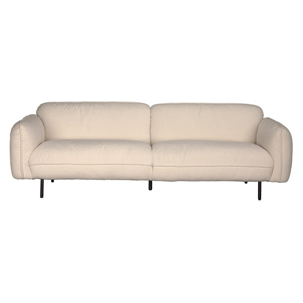 Noir Franklin Sofa - Chic Off-White Chenille Upholstery with Iron Grey Base for Modern Living Spaces LEA-AS002FB