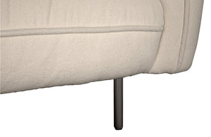 Noir Franklin Sofa - Chic Off-White Chenille Upholstery with Iron Grey Base for Modern Living Spaces LEA-AS002FB