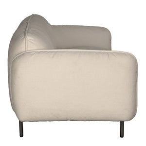 Noir Franklin Sofa - Chic Off-White Chenille Upholstery with Iron Grey Base for Modern Living Spaces LEA-AS002FB