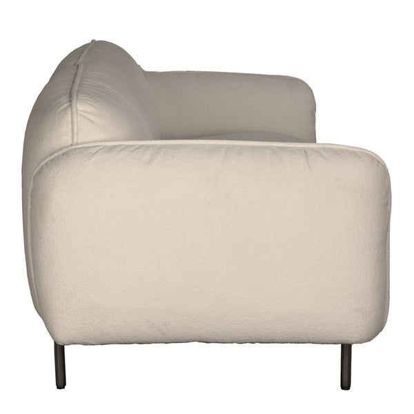 Noir Franklin Sofa - Chic Off-White Chenille Upholstery with Iron Grey Base for Modern Living Spaces LEA-AS002FB