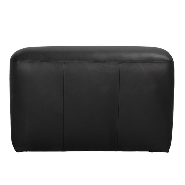 Noir Augustus Modular Sofa – Sculpted Santosa Matte Black Leather for Luxurious Comfort and Style B LEA-AS003B