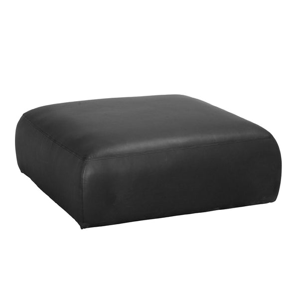 Noir Augustus Modular Sofa – Sculpted Santosa Matte Black Leather for Luxurious Comfort and Style C LEA-AS003C