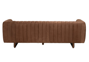 Khann Artisan Leather Sofa with Solid Wood Base for Modern Living Rooms