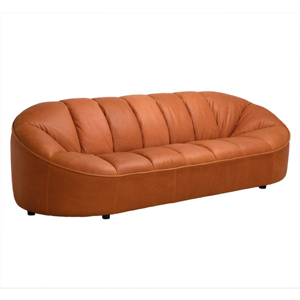 Noir Amadeus Sofa in Luxurious Roman Red Leather - Timeless Style & Comfort for Any Living Space LEA-AS005RR