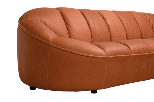 Noir Amadeus Sofa in Luxurious Roman Red Leather - Timeless Style & Comfort for Any Living Space LEA-AS005RR