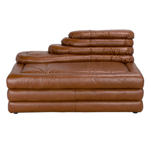 Noir Bandera Sofa: Luxurious Roche Tan Leather Comfort with Timeless Design for Modern Living Spaces CI LEA-AS015A-CLBR