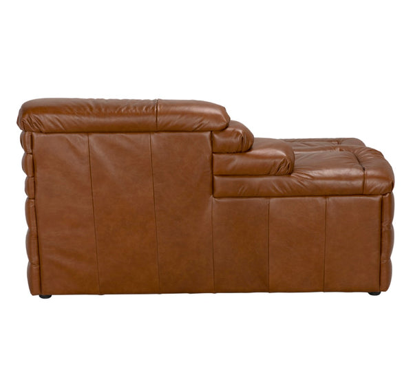 Noir Bandera Sofa: Luxurious Roche Tan Leather Comfort with Timeless Design for Modern Living Spaces CI LEA-AS015A-CLBR