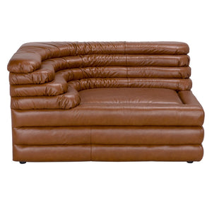 Noir Bandera Sofa: Luxurious Roche Tan Leather Comfort with Timeless Design for Modern Living Spaces L LEA-AS015A-LBR