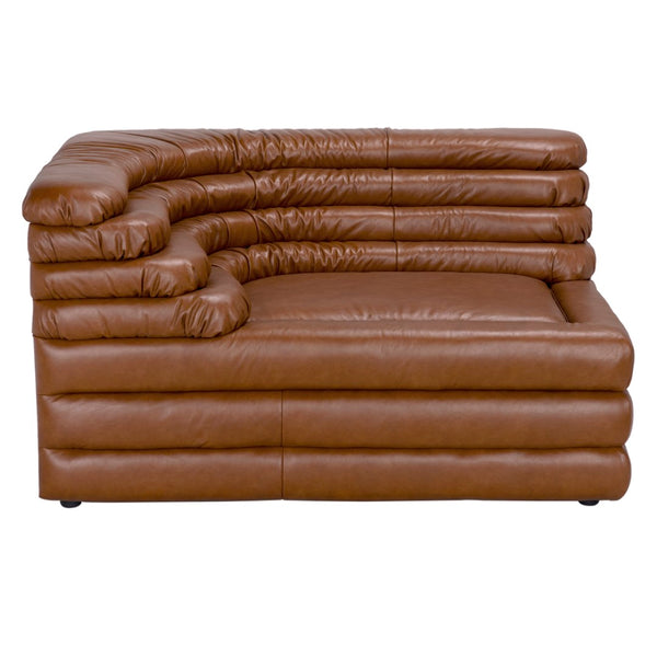 Noir Bandera Sofa: Luxurious Roche Tan Leather Comfort with Timeless Design for Modern Living Spaces L LEA-AS015A-LBR