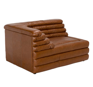 Noir Bandera Sofa: Luxurious Roche Tan Leather Comfort with Timeless Design for Modern Living Spaces L LEA-AS015A-LBR