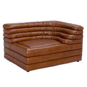 Noir Bandera Sofa: Luxurious Roche Tan Leather Comfort with Timeless Design for Modern Living Spaces R LEA-AS015A-RBR