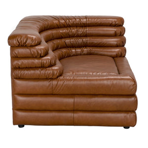 Noir Bandera Sofa: Luxurious Roche Tan Leather Comfort with Timeless Design for Modern Living Spaces R LEA-AS015A-RBR