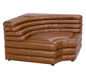 Noir Bandera Sofa: Luxurious Roche Tan Leather Comfort with Timeless Design for Modern Living Spaces Sc LEA-AS015A-SCBR
