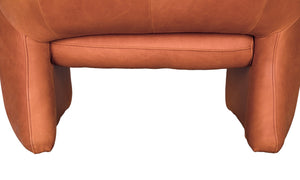 Noir Marx Chair - Sculptural Occasional Seating for Modern Comfort in Contemporary and Mid-Century Decor Roman Red LEA-C002RR