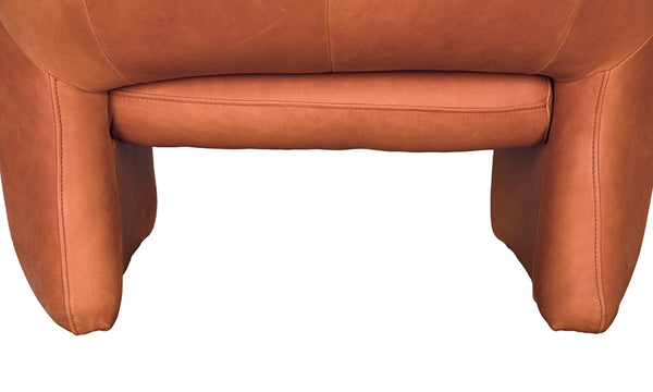 Noir Marx Chair - Sculptural Occasional Seating for Modern Comfort in Contemporary and Mid-Century Decor Roman Red LEA-C002RR