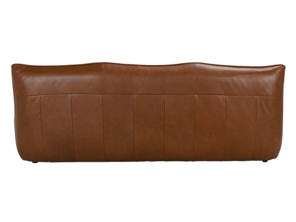 Noir Mcclain 3 Seater Sofa in Premium Leather - Timeless Comfort with Durable Design for Any Space Roche Tan LEA-S0591-3ABR