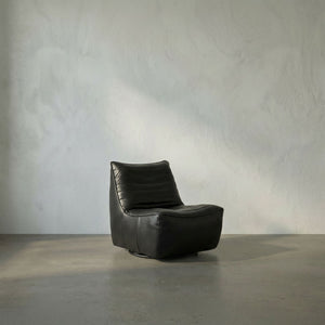 Mcclain Top Grain Leather Swivel Chair 360 Degree Modern Accent for Living Room