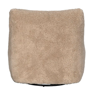 Noir Mcclain Swivel Chair - Cozy Camel Teddy Fleece Accent for Modern Living Rooms & Relaxing Nooks LEA-S0592B-01
