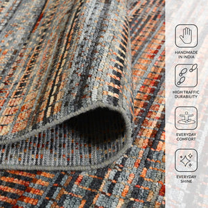 Amer Rugs Legacytransitional Hand-knotted Geometric Area Rug – Artisan Craftsmanship In Luxurious Wool Design Brick Red Wool Leg150203