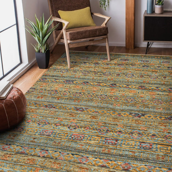 Amer Rugs Legacytransitional Hand-knotted Geometric Area Rug – Artisan Craftsmanship In Luxurious Wool Design Orange Wool Leg400203