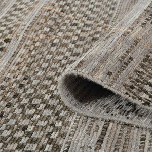 AMER Rugs Legacy  LEG-45 Hand-Knotted Handmade New Zealand Wool Transitional Geometric Rug Gray 10' x 14'