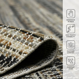 Amer Rugs Legacytransitional Hand-knotted Geometric Area Rug – Artisan Craftsmanship In Luxurious Wool Design Cooper Gray Wool Leg70203