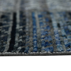 Amer Rugs Legacytransitional Hand-knotted Geometric Area Rug – Artisan Craftsmanship In Luxurious Wool Design Grayish Blue Wool Leg80203