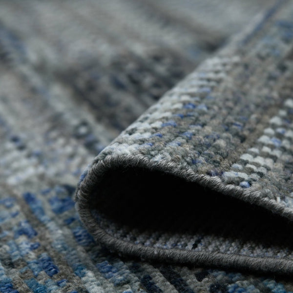 Amer Rugs Legacytransitional Hand-knotted Geometric Area Rug – Artisan Craftsmanship In Luxurious Wool Design Grayish Blue Wool Leg80203