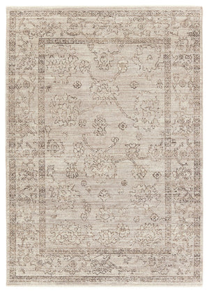 Jaipur Living Leila Camille Lei02 Rug155303 Powerloomed Machinemade 100% Polyester Traditional Floral Indoor Rug Tan, Brown 100% Polyester Rug155303