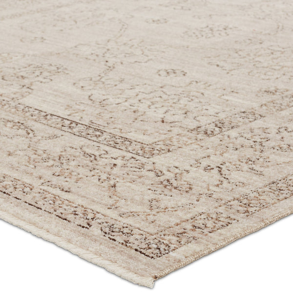 Jaipur Living Leila Camille Lei02 Powerloomed Machinemade 100% Polyester Traditional Floral Indoor Rug Tan, Brown 100% Polyester Rug155089