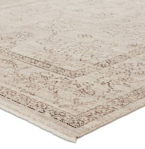 Jaipur Living Leila Camille Lei02 Rug155302 Powerloomed Machinemade 100% Polyester Traditional Floral Indoor Rug Tan, Brown 100% Polyester Rug155302