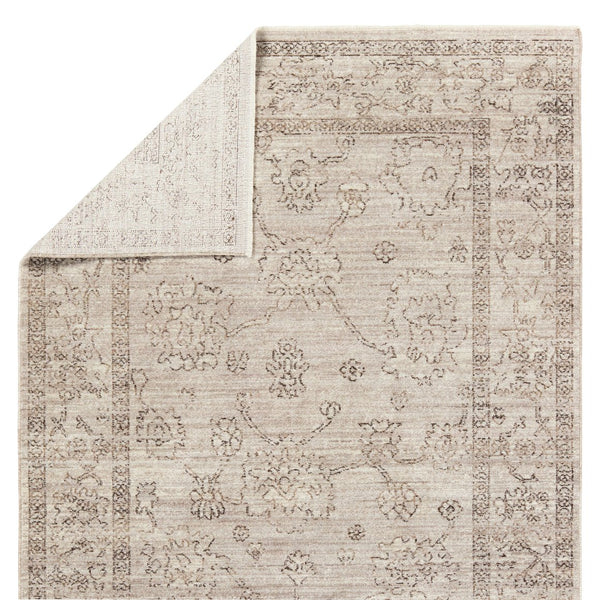 Jaipur Living Leila Camille Lei02 Rug155302 Powerloomed Machinemade 100% Polyester Traditional Floral Indoor Rug Tan, Brown 100% Polyester Rug155302