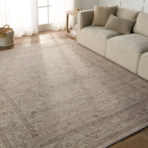 Jaipur Living Leila Camille Lei02 Powerloomed Machinemade 100% Polyester Traditional Floral Indoor Rug Tan, Brown 100% Polyester Rug155089