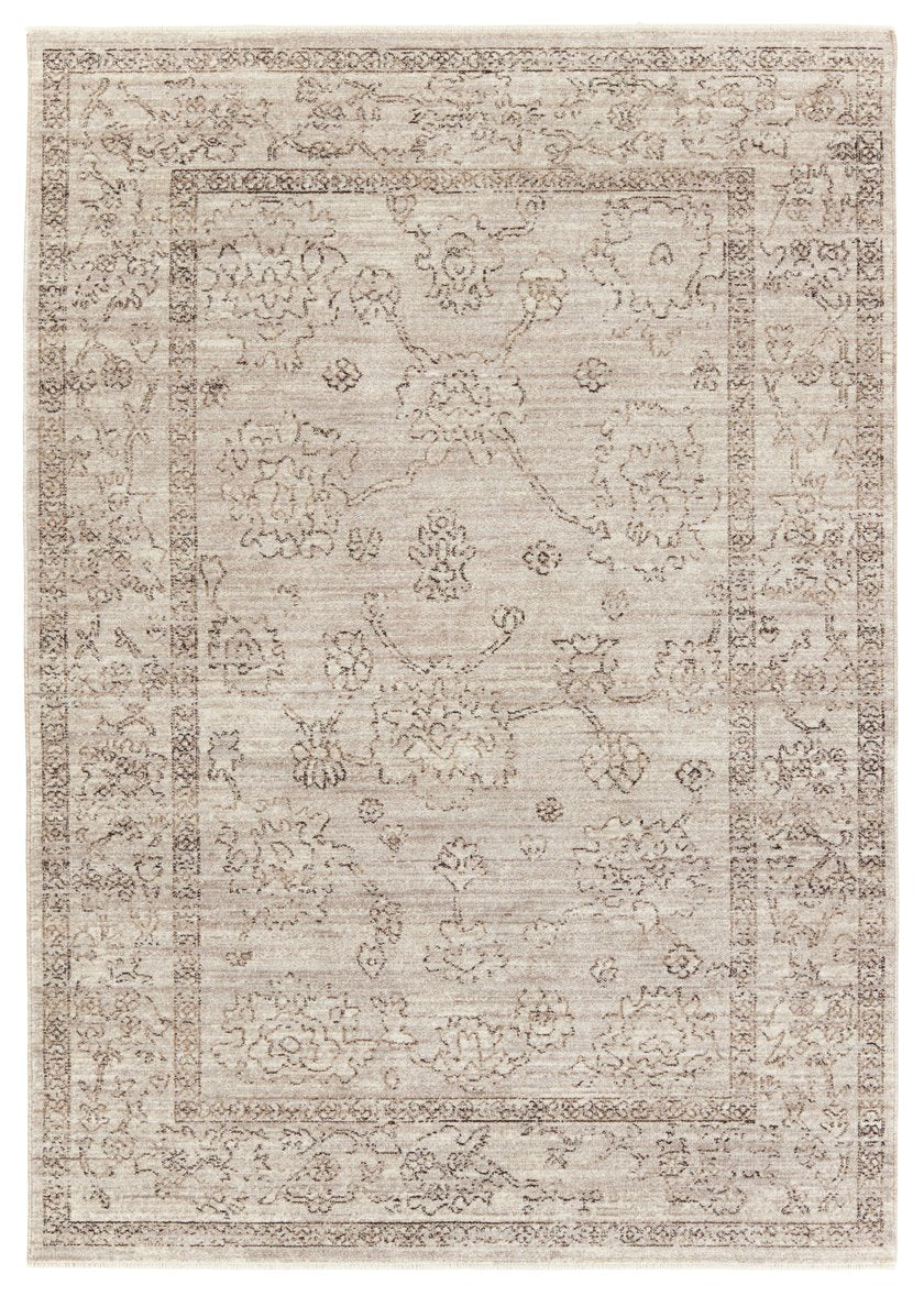 Jaipur Living Leila Camille Lei02 Rug155302 Powerloomed Machinemade 100% Polyester Traditional Floral Indoor Rug Tan, Brown 100% Polyester Rug155302