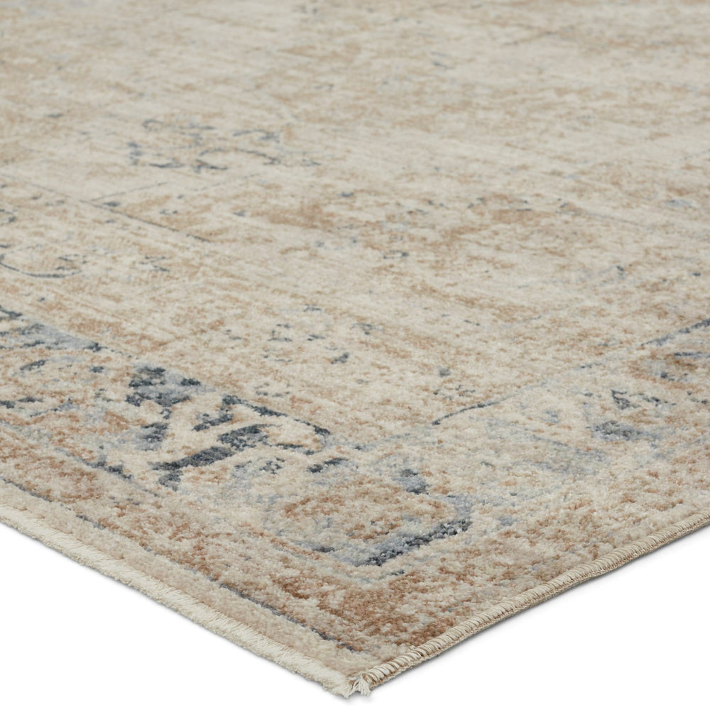 Jaipur Living Leila Emory Lei04 Rug155311 Powerloomed Machinemade 100% Polyester Vintage Medallion Indoor Rug Tan, Taupe 100% Polyester Rug155311