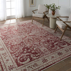 Jaipur Living Vibe by Jaipur Living Katarina Distressed Floral Polyester Rug for Rooms 10' X 14' RUG155323