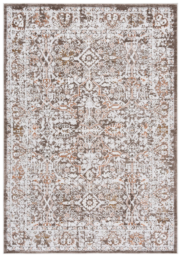 Safavieh Leonette Elegant Area Rug In Soft Neutral Tones, Perfect For Cozy Living Spaces & Versatile Decor Brown ,Ivory 78% Polyester,14% Cotton,8% Latex Leo512t-5