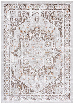 Safavieh Leonette 514a Area Rug - Elegant Ivory & Brown Taupe 5x8 Ft Medium Rectangle For Stylish Homes Ivory ,Brown Taupe 78% Polyester,14% Cotton,8% Latex Leo514a-5