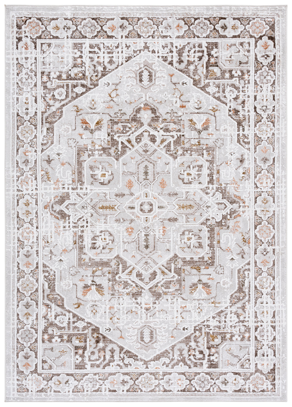 Safavieh Leonette Elegant Turkish Runner Rug - Timeless Design For Hallways & Modern Interiors, Perfect Decor Ivory ,Brown Taupe 78% Polyester,14% Cotton,8% Latex Leo514a-28