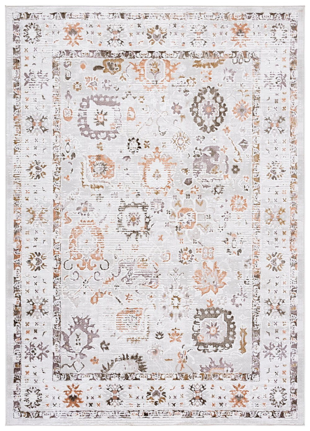 Safavieh Leonette 5x8 Ivory & Brown Terra Area Rug - Elegant Transitional Design For Cozy Living Spaces Ivory ,Brown Terra 78% Polyester,14% Cotton,8% Latex Leo516a-5