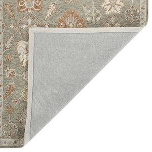Amer Rugs Lewis Classic Floral Hand-hooked Area Rug In Luxurious New Zealand Wool For Your Elegant Home Decor Khaki Wool Lew13656