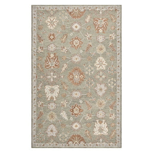 Amer Rugs Lewis Classic Floral Hand-hooked Area Rug In Luxurious New Zealand Wool For Your Elegant Home Decor Khaki Wool Lew13656