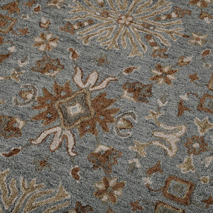 Amer Rugs Lewis Classic Floral Hand-hooked Area Rug In Luxurious New Zealand Wool For Your Elegant Home Decor Blue Wool Lew30203