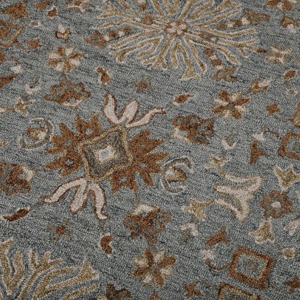 Amer Rugs Lewis Classic Floral Hand-hooked Area Rug In Luxurious New Zealand Wool For Your Elegant Home Decor Blue Wool Lew30203