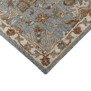 Amer Rugs Lewis Classic Floral Hand-hooked Area Rug In Luxurious New Zealand Wool For Your Elegant Home Decor Blue Wool Lew30203